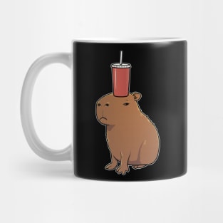 Capybara with a Soda on its head Mug